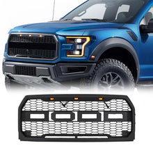 Front Bumper Grill Hood Grille Mid-Grids Black w/Light for Ford F150 2015-2017