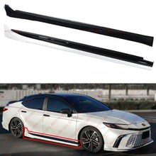 For 2025+ Toyota Camry Pearl White Black 2 Tone Side Skirt Extension