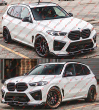 For 2024-2026 BMW F95 X5M F96 X6M LCI LT Style Gloss Black Front Bumper Lip Splitter
