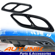 Gloss Black Exhaust Tip Covers Trim Fit Mercedes W205 C-Class W213 E-Class X253 GLC AMG Line