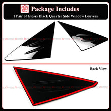 For 2022-2025 Civic Hatchback Type R FL5 M Style Gloss Black Side Window Louver