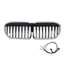 For 2020-2022 BMW 7-Series G11 G12 LCI Gloss Black LED Front Kidney Grille Grill Light