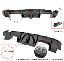 Real Carbon Fiber LED Rear Diffuser + Side Extension fit for 2021-2024 BMW G80 M3