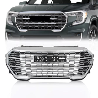 For 2022-2023 GMC Terrain Front Bumper Upper Grille Grill Chrome