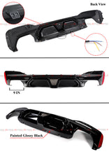 For 2017-2023 BMW G30 5 Series M5 CS Style Smoke lens LED Gloss Black Rear Diffuser