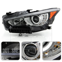 Left Side For 2014-2022 Infiniti Q50 w/o AFS LED DRL Projector Headlight Headlamp - Driver