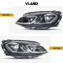 VLAND LED Projector Headlights For 2014-2017 VW Volkswagen Golf 7 W/Sequential