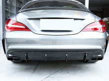 Fit For Mercedes Benz W117 CLA250 2017-2019 Rear Bumper Diffuser Lip W Exhaust Tailpipes Gloss Black