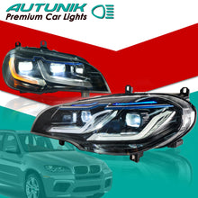 LED Headlight DRL Turn Signal Lamp Assembly For 2007-2013 BMW X5 E70 HID/Xenon w/o AFS