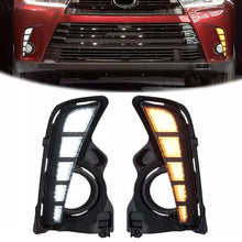 Front Bumper Fog Lights For Toyota Highlander 2017-2019 DRL Turn Signal Lamp