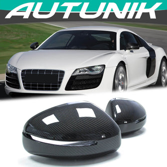 Carbon Fiber Side Mirror Cover Caps Replace for AUDI TT MK2 8J TTS TTRS 8R 2006-2014 od21