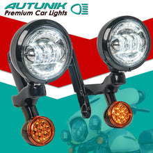 Auxiliary LED Spot Fog Light Turn Signals Fit For Harley Street Glide 1994-2023