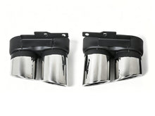 （Only Sline）For Audi A6 S6 C8 2019-2025 Rear Bumper Lip Rear Diffuser Gloss Black + Chrome Exhaust Tips