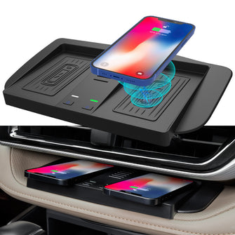 Dual Car Wireless Phone Charge fit for Toyota Highlander 2020-2023 Console Organizer