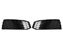 Pair For 2017 2018 2019 Audi A4 B9 S-line S4 Fog Light Grille Honeycomb Mesh Grill Cover