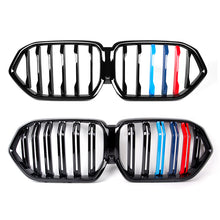 Tri-color Front Bumper Kidney Grille Gloss Black for BMW X6 G06 2020-2023