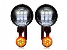 4.5" LED Passing Light Brackets Black for Harley Road Glide 2006-2023