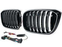 Gloss Black Front Kidney Grill Grille W/ LED Light For 2018-2022 BMW X3 X4 G01 G02
