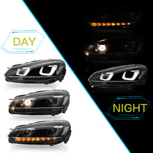 Pair LED Headlights For Volkswagen Golf 6 MK6 TSI TDI 2010-2014 W/Sequential Indicator