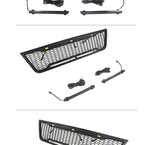 Black Front Bumper Upper Grille w/ LED Lights fit for 2003-2007 Ford E150 E250 E350