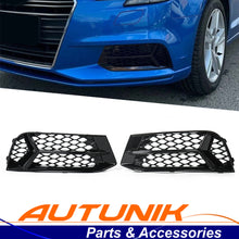 Gloss Black Fog Light Grilles Cover Pair For 2017–2020 Audi A3 8V Sedan (Non-S-Line)