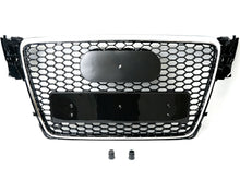 For Audi A4 S4 B8 2009-2012 RS4 Style Silver Front Henycomb Mesh Bumper Grill