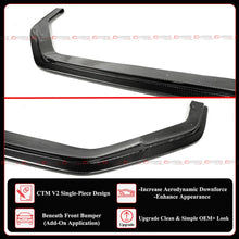 For 2023-2026 Honda Civic Type-R FL5 CTM V2 Carbon Fiber Front Bumper Lip Splitter