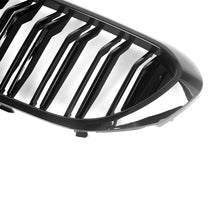 Gloss Black Dual Slat Kidney Bumper Grille Grill For BMW 5 series G30 G31 2017-2020 Pre-LCI