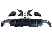 GLS63 Style Rear Diffuser w/ Black Exhaust Tips for Mercedes GLS X166 LCI 2016-2018