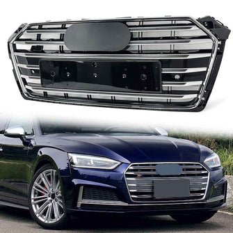 Chrome Front Bumper Grille for Audi A5 B9 S5 2017-2019