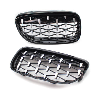 Gloss Black Diamond Front Kidney Grill For BMW E90 E91 3-Series 2009-2011 Sedan