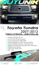 Glossy Black LED DRL Bumper Fog Lights Bezels for Toyota 07-13 Tundra / 08-13 Sequoia dr16