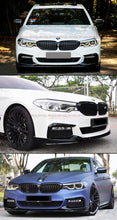 For 2017-2020 BMW G30 530i 540i M550i M Sport Bumper Glossy Black Front Lip Splitter Kit