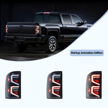 Clear LED Tail Lights For 2014-18 GMC-Sierra 1500 2500 3500 Rear Lamps With Startup Animation