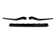 For Hyundai Santa Fe 2021-2023 Black Front Grille Middle Side Molding Trim 3pcs