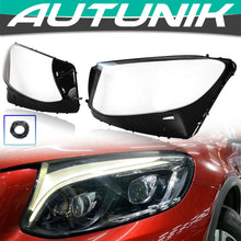 Headlight Lens Covers w/ Glue For Mercedes GLC W253 GLC300 GLC43 AMG 2016-2019