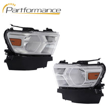 Pair Chrome Headlights For 2019 2020 2021 2022 2023 Dodge Ram 1500 Halogen Front Lamp