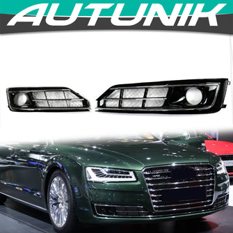 Front Fog Grill Grille Light Cover for 2015-2017 AUDI A8 A8L D4PA fg347