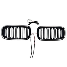 For 2014-2018 BMW X5 F15 X6 F16 Gloss Black LED Light Front Kidney Grille Upper Grill Radiator