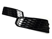 Pair For 2017 2018 2019 Audi A4 B9 S-line S4 Fog Light Grille Honeycomb Mesh Grill Cover