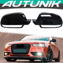 Gloss Black Side Mirror Cover Caps Replace for AUDI A4 B8.5 S4 RS4 A5 8T S5 2013-2016