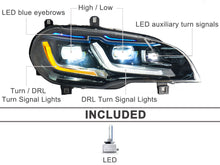LED Headlight DRL Turn Signal Lamp Assembly For 2007-2013 BMW X5 E70 HID/Xenon w/o AFS