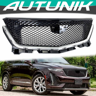 Honeycomb Front Upper Grille Replacement for Cadillac XT6 2020-2024
