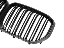 For 2019-2023 BMW X5 G05 Gloss Black Front Grille w/ LED Lights Dual Slat Kidney Grille