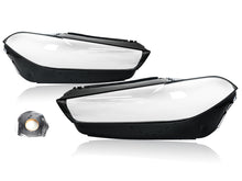 For 2024-2026 BMW X5 G05 X6 G06 LCI Front Headlight Lens Cover Black Clear Left+Right