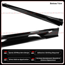 For 2024-2025 Tesla Model 3 Highland MC Design Gloss Black Side Skirt Extension