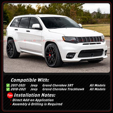 For 2017-2021 Jeep Grand Cherokee SRT AMPP Gloss Black Winglet Front Bumper Lip