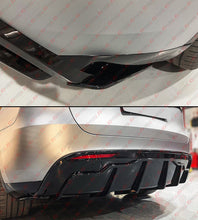 For 2020-2024 Tesla Model Y Gloss Black Shark Fin Rear Bumper Diffuser w/ Extensions