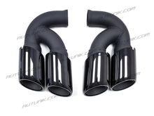 Black/Chrome Exhaust Tips Pipes For Porsche 958.1 Cayenne 92A V8 2011-2014