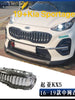 Black / Chrome Front Upper Grille Radiator Vertical Fits for KIA KX5 Sportager 2016-2019